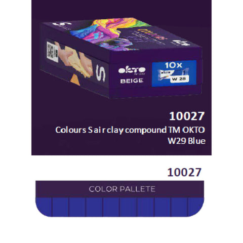 Okto 10pcs Sensory Art Air Clay Colours S (W28 Cobalt Blue)
