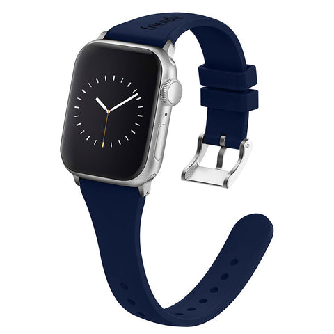 Friendie Gippsland Silicone Slim Band for Apple Watch - Navy/Silver (Small)