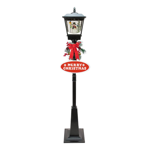Christabelle 1.8m Christmas Lamp Post LED Decoration - Black