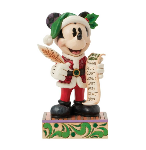 Jim Shore Disney Traditions - Mickey Mouse Christmas - Santa Mickey with List - Twenty Years Of Magic