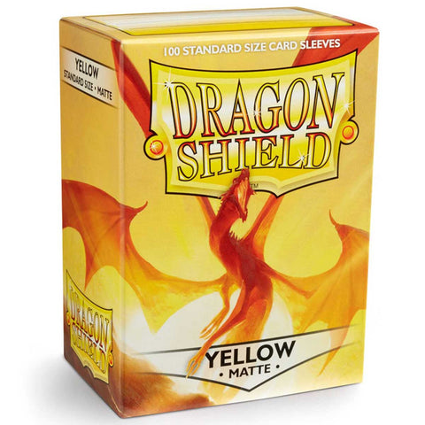Arcane Tinmen Dragon Shield Standard 100ct Matte Yellow Sleeves 63x88mm