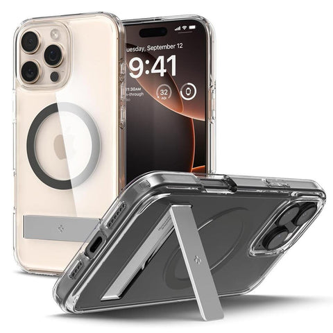 Spigen Apple iPhone 16 Pro Ultra Hybrid S (MagFit) Case (Clear Case / Graphite Ring)