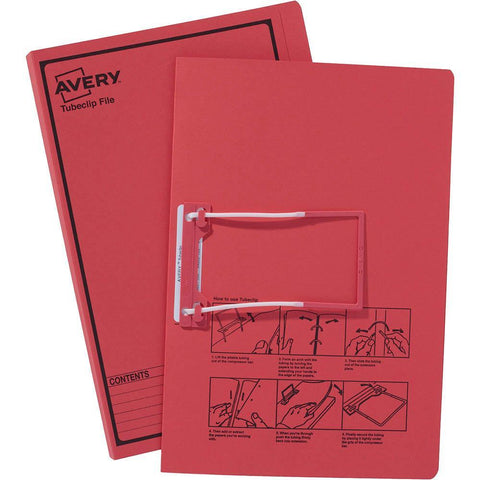 Avery 84412 Tubeclip File Foolscap Pack of 20 (Red)