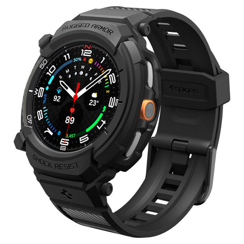 Spigen Galaxy Watch 8 Classic 46mm Rugged Armor Pro Band Case (Black)