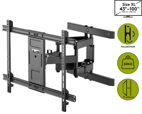 Goobay Full Motion PRO XL TV Wall Mount (43"-100")