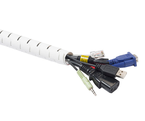 D-Line Cable Zipper Reusable 2.5m 25mm diameter (White)