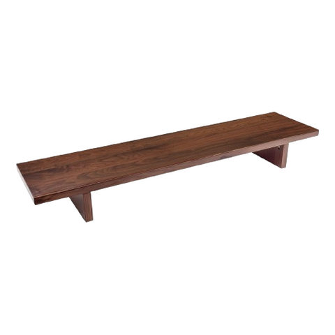 Desky Minimal Monitor Stand - Walnut Hardwood