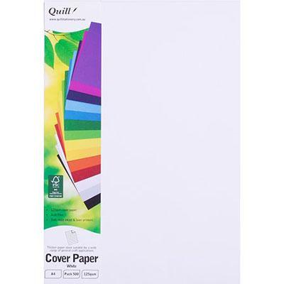 Quill Cover Paper 125GSM A4 White Pack 500