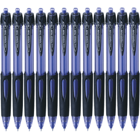 Uni-Ball SN227 Power Tank Retractable Ballpoint Pen Fine 0.7mm (Blue) [Box 12]