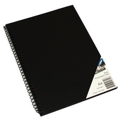 Quill Visual Art Diary 110Gsm 90 Page A4 Pp Black