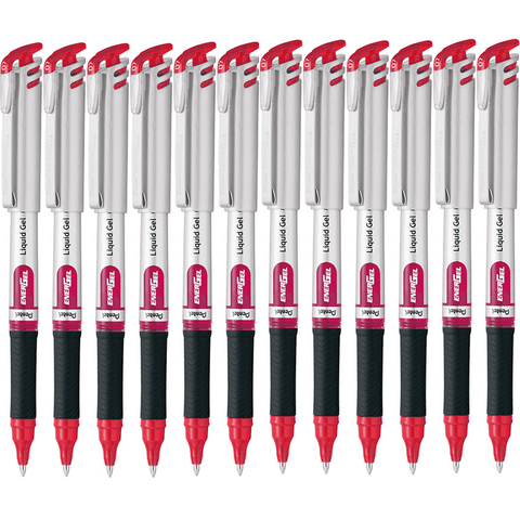 Pentel BL17 Box 12 Energel Gel Ink Pen Medium 0.7mm (Red)