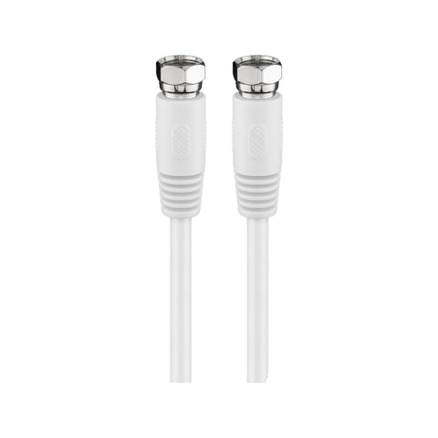 Goobay Antenna Cable (80 dB) F-type to F-type for TV Sets/Receivers - White