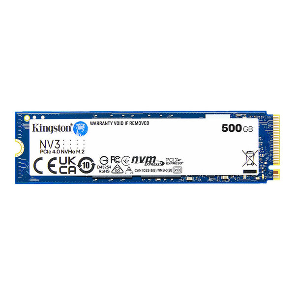 内蔵型SSD Kingston M.2 SSD 500GB Kingston 500GB NV3 PCIe Gen4 M.2 2280 NVMe SSD (SNV3S/500G) - JB Hi-Fi