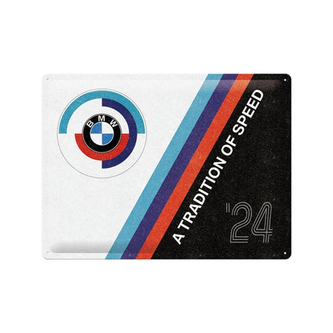 Nostalgic-Art BMW Tradition of Speed 30x40cm Large Metal Tin Sign Plaque