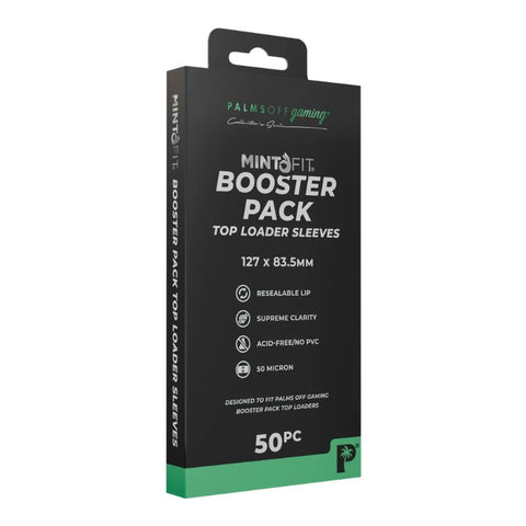 Palms Off Gaming MintFit Booster Pack Card Loader Top Loader Sleeves - 50pc