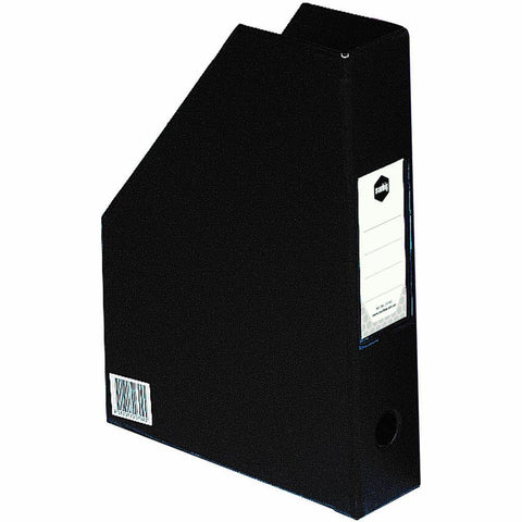 Marbig Magazine Paper Document File Stand Holder A4 PVC (Black) [Pack 12]