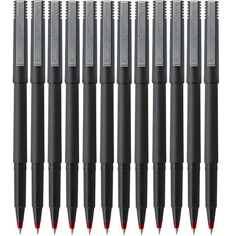 Uni-Ball UB120 Micro Liquid Ink Rollerball Pen 0.5mm Red Box 12