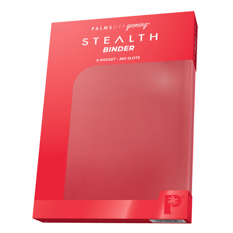 Palms Off Gaming STEALTH 9 Pocket Zip Trading Card Binder - Red