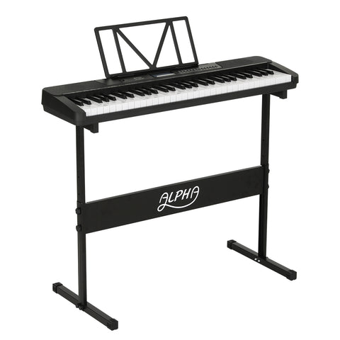 Alpha 61 Keys Electronic Piano Keyboard Digital Electric with Stand Touch Sensitive