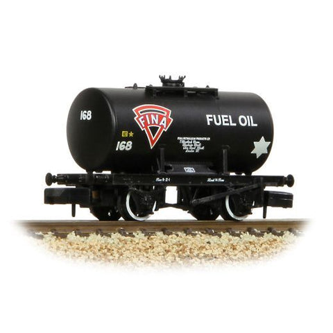 Graham Farish N 14T Anchor-Mounted Tank Wagon 168 'Fina' Black
