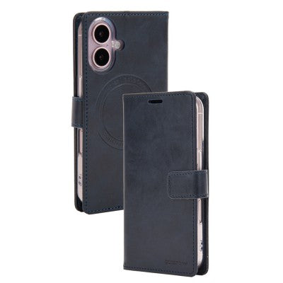 Goospery Bluemoon Diary for iPhone 17 - Navy, Magsafe