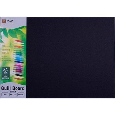 Quill Board Paper 210GSM A3 Pack 25 (Black)