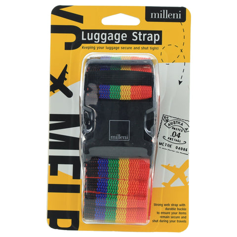 Milleni Travel Secure Luggage Suitcase Strap Adjustable 203.2cm Multicolor