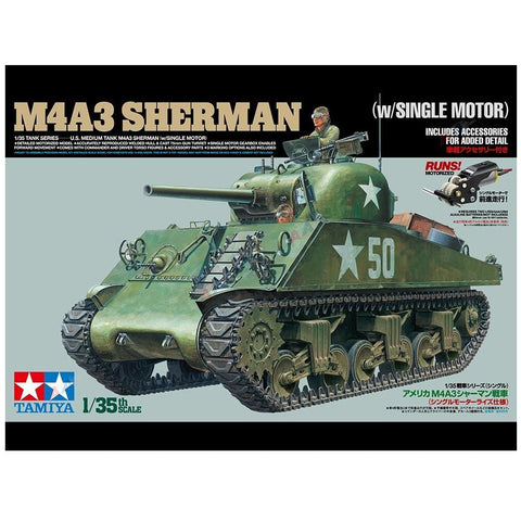 Tamiya 135 M4A3 Sherman with Single Motor