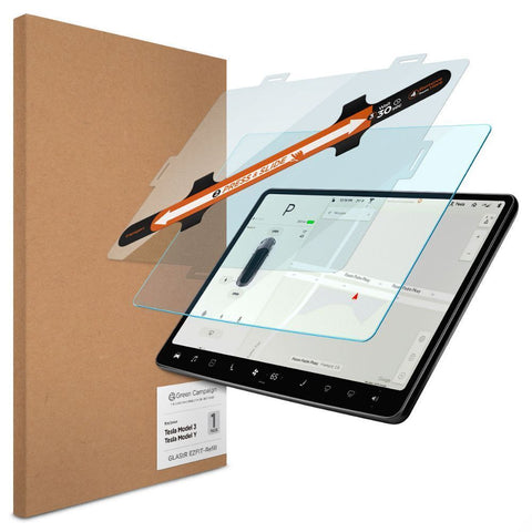 Spigen Tesla Model 3 Y (2017-2024) EZ Fit GLAS.tR Anti-Glare (Refill) 1PC Glass Screen Protector 15" (Clear)