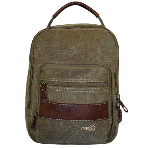 FIB Canvas Sling Bag with Tablet Pocket - Khaki