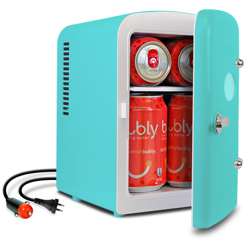 Koolatron Retro Mini Fridge 4L Aqua