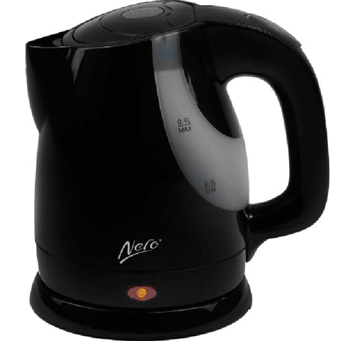 Nero Bambino Kettle 0.9 Litre Jug Compact Water Boiler Coffee Tea Hotel (Black)