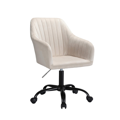 Artiss Office Chair Velvet Seat (Cream)