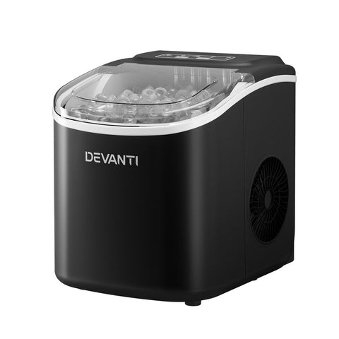 Devanti 12kg Ice Maker Machine with Self-cleaning (Black)