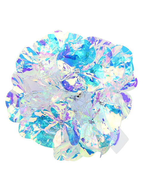 Christmas Warehouse - PICK2518 Iridescent Hydrangea Floret Cluster Christmas Tree Clip Pick | 15cm Iridescent