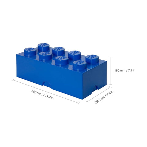 Lego Storage Brick Large Blue 50x25x18cm Stackable Toy Box Container