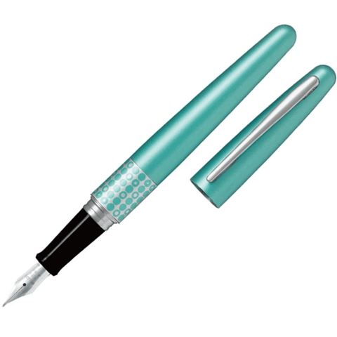 Pilot Metropolitan Fountain Pen Medium Nib Black (Aqua Dots Blue)