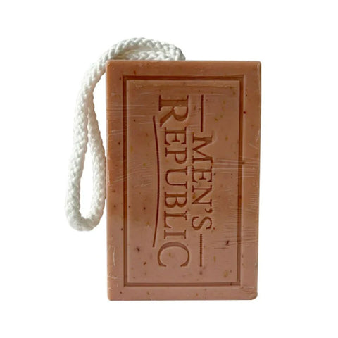 Men's Republic Logo Soap-on-a-Rope Bergamot & Sandalwood Body Bar Soap 6pc