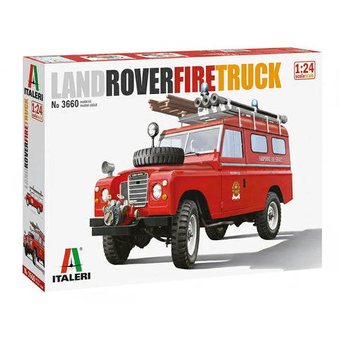 Italeri 1/24 Land Rover Fire Truck Scaled Plastic Model Kit