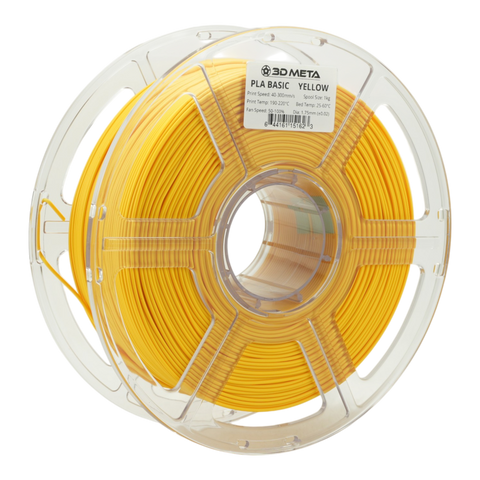 3D META PLA Basic 3D Printing Filament - Yellow