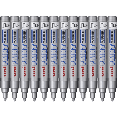 Uni-Ball PX20 Box 12 Paint Marker Bullet Tip 2.2mm (Silver)