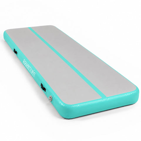 Powertrain 4m Air Track Gymnastics Mat (Grey/Green)