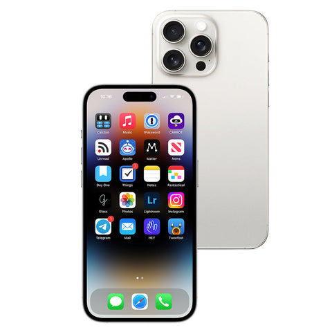 Apple iPhone 15 Pro 128GB (White Titanium) [~Refurbished: Excellent]
