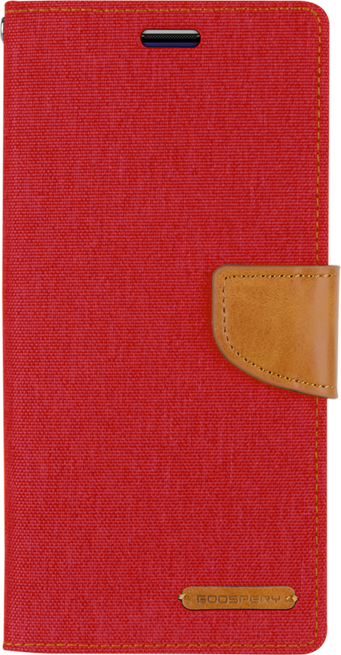 Goospery Canvas Diary For Galaxy A42 5G - Red