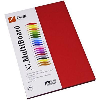 Quill Coloured A4 Copy Paper 80Gsm Pack 100 Sheets (Red)