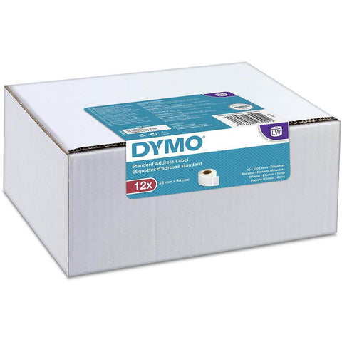 Dymo 99010 Lw Address Labels 89 X 28Mm (White) [Box 12]