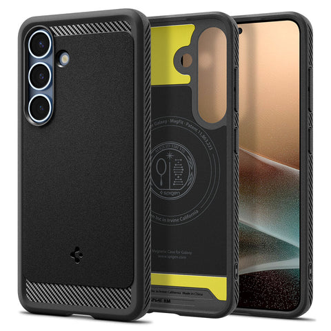 SPIGEN Rugged Armor MagSafe Case for Galaxy S25 Plus (Black)
