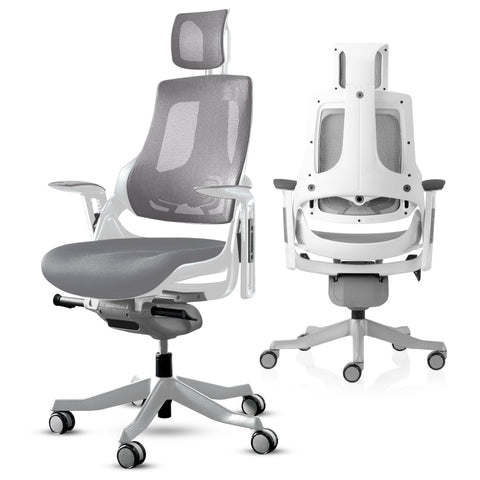 Desky Pro+ Ergonomic Mesh Chair (White)