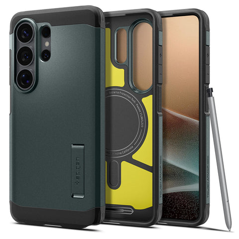 Spigen Galaxy S26 Ultra Tough Armor (MagFit) Case (Abyss Green)