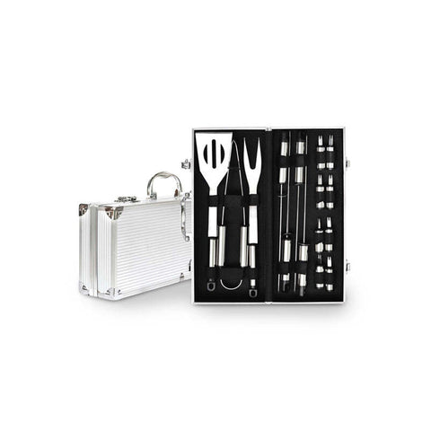 Men's Republic 16-Piece Stainless BBQ Tool Set in Aluminum Case